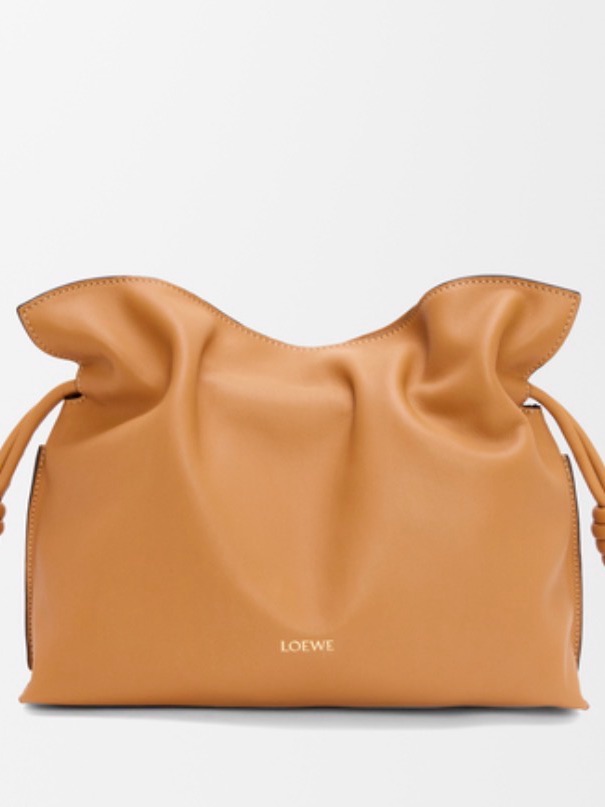 Loewe Mini Flamenco Clutch Crossbody In Nappa Calfskin In Warm Desert